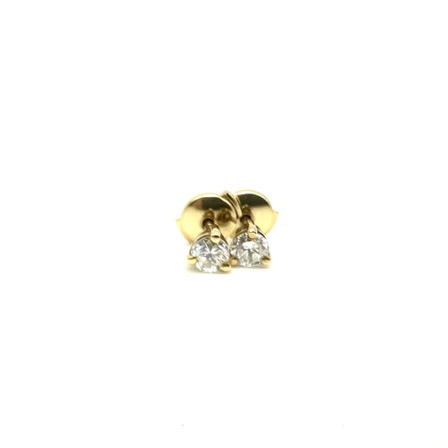Boucles d'oreilles Boucles d'oreilles puces en or jaune 750 et diamants 58 Facettes Z15B51730