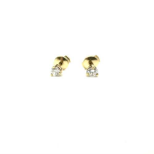 Boucles d'oreilles Boucles d'oreilles puces en or jaune 750 et diamants 58 Facettes Z15B51730
