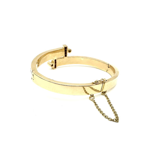 Bracelet Bracelet jonc ouvrant en or jaune 750 et diamants 58 Facettes Z1351789