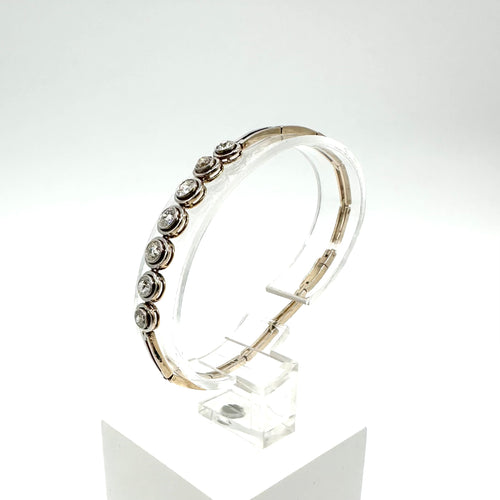 Bracelet Bracelet rivière de diamants en or blanc 58 Facettes Z1351323