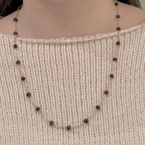 Collier Collier en or jaune 750 et grenats 58 Facettes Z15B51717