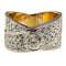Bague Bague en or jaune et blanc à bandes croisées, diamants 58 Facettes G3856