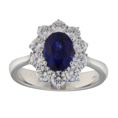 Bague Anello - Zaffiro et diamants en or blanc 58 Facettes G3885