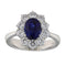 Bague Anello - Zaffiro et diamants en or blanc 58 Facettes G3885