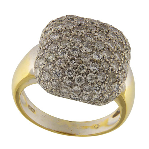 Bague Anello en or jaune pavé de diamants 58 Facettes G3878