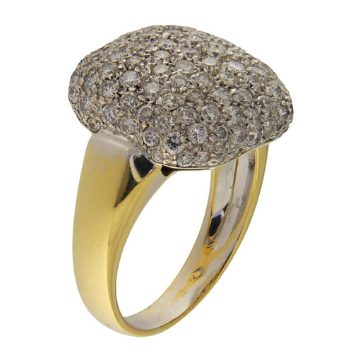 Bague Anello en or jaune pavé de diamants 58 Facettes G3878