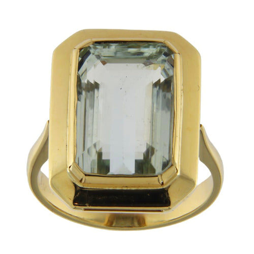 Bague Anello en or jaune avec aigue-marine 58 Facettes G3780