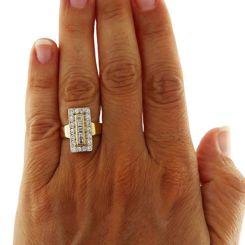 Bague Anello en or jaune avec diamants 0,93 ct 58 Facettes G3789