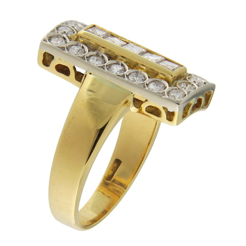 Bague Anello en or jaune avec diamants 0,93 ct 58 Facettes G3789