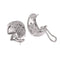 Boucles d'oreilles Orecchini en or blanc avec diamants taille brillante et huit-huit 58 Facettes G3836