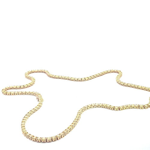 Collier Gold Tennis Necklace with Fancy-Yellow Diamonds 58 Facettes UN0135