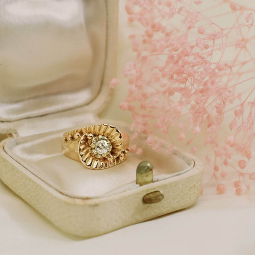 Bague 52 Bague en or jaune 18 carats et diamant 58 Facettes 16709