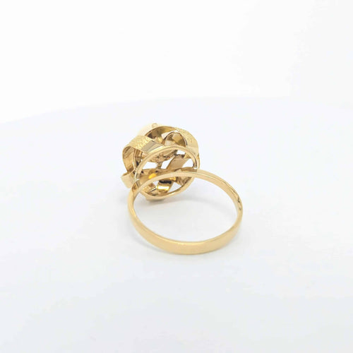 Bague 54 Bague en or jaune 18 carats avec perle de culture 58 Facettes 27552
