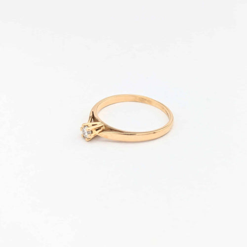 Bague 52 Solitaire - Bague en or jaune 18 carats et diamant 58 Facettes 30598