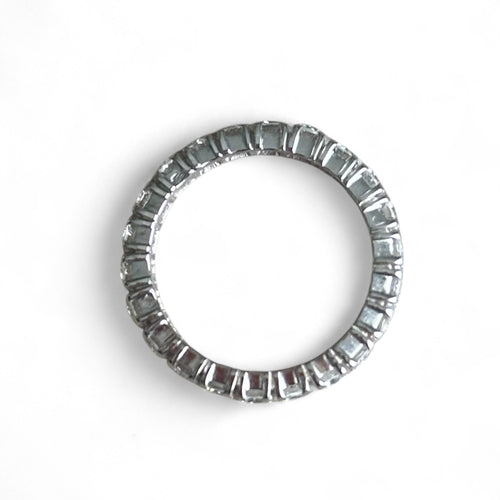 Bague 52 Alliance - Bague en or blanc 18 carats diamants 58 Facettes 370