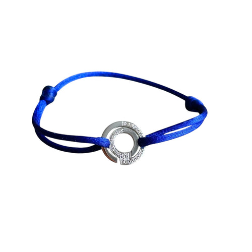 Bracelet Dinh Van Seventies - Bracelet sur cordon en or blanc 18 carats et diamants 58 Facettes 375