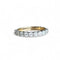 Demi-alliance - Bague en or 18 carats et diamants