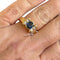 Bague 56 Bague saphir et diamants baguettes en or jaune 18 carats 58 Facettes 342