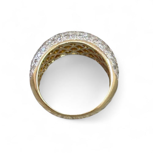 Bague 54 Bague pavée de diamants en or 18 carats 58 Facettes 330
