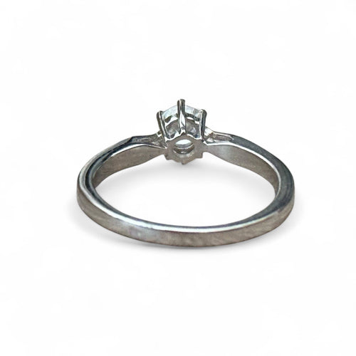 Bague 54 Solitaire - Bague diamant 0,35 carat G VVS en or blanc 18 carats 58 Facettes 282