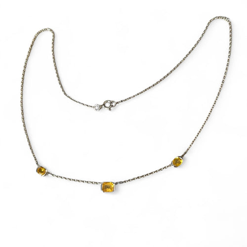 Collier Collier - Saphirs jaunes en or 18 carats 58 Facettes 205