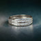 Bague 50 Alliance double rang diamants or blanc 18 carats – serti rail – 0.24 ct 58 Facettes 206
