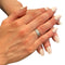 Bague 50 Alliance double rang diamants or blanc 18 carats – serti rail – 0.24 ct 58 Facettes 206