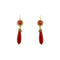 Boucles d'oreilles Boucles d’oreilles pendantes - Corail en or jaune 18 ct 58 Facettes 39795