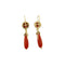 Boucles d'oreilles Boucles d’oreilles pendantes - Corail en or jaune 18 ct 58 Facettes 39795