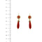 Boucles d'oreilles Boucles d’oreilles pendantes - Corail en or jaune 18 ct 58 Facettes 39795