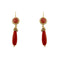 Boucles d'oreilles Boucles d’oreilles pendantes - Corail en or jaune 18 ct 58 Facettes 39795