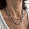 Collier Marco Bicego Paradise - Collier 3 rangs en or blanc 18 ct à pierres colorées 58 Facettes 38436