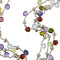 Collier Marco Bicego Paradise - Collier 3 rangs en or blanc 18 ct à pierres colorées 58 Facettes 38436