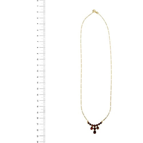 Collier Collier - Maille figaro en or jaune 18 ct et grenats 58 Facettes 35564