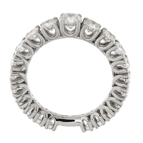 Bague 54 Guidetti - Bague eternity en or blanc et diamants 58 Facettes G3555