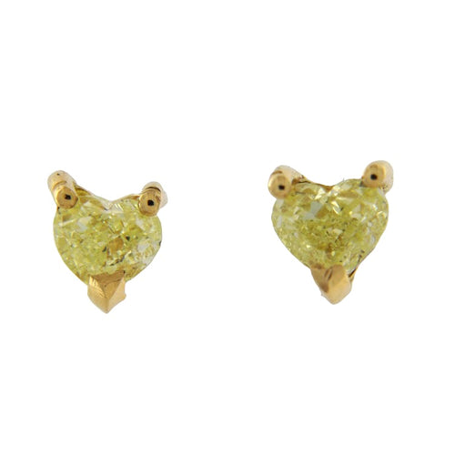 Boucles d'oreilles Guidetti - Orecchini point de lumière en or jaune et diamants fancy yellow 58 Facettes G3547