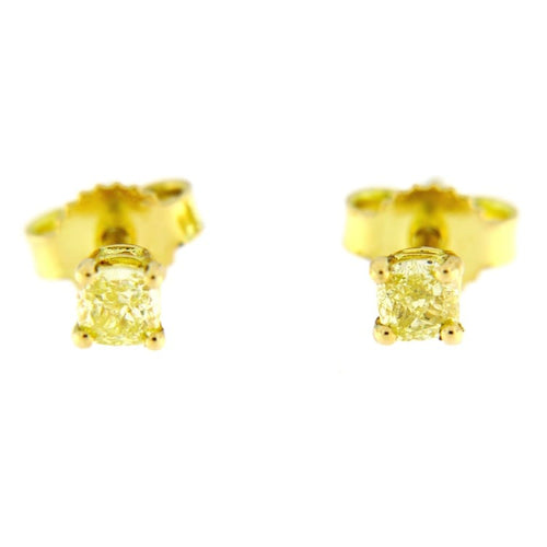 Boucles d'oreilles Guidetti - Boucles d'oreilles point de lumière en or jaune diamants fancy yellow 58 Facettes G3546