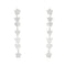 Boucles d'oreilles Boucles d’oreilles pendantes fleur, étoile et cœur en or blanc 18 ct 58 Facettes 36062