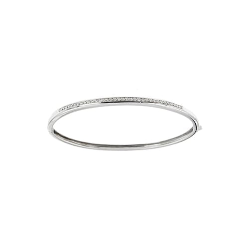 Bracelet Bracelet jonc en or blanc 18 ct et diamants 58 Facettes 35390