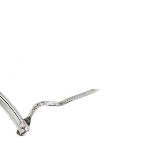 Boucles d'oreilles Boucles d’oreilles créoles grandes en or blanc 18 ct 58 Facettes 30003