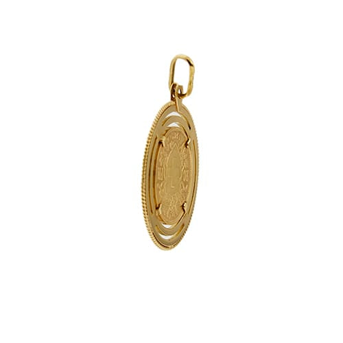 Pendentif Pendentif rond - Monnaie 20 francs suisses en or jaune 18 ct 58 Facettes 39066