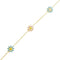 Bracelet Fab - Bracelet à fleurs émaillées en or jaune 18 ct 58 Facettes 23217