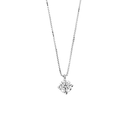 Collier Collier point lumineux - diamant taille brillant 0,38 ct en or blanc 18 ct 58 Facettes 6073