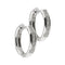 Boucles d'oreilles Boucles d’oreilles créoles ovales en or blanc 18 ct et diamants 58 Facettes 37738