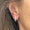 Boucles d'oreilles Boucles d’oreilles créoles ovales en or blanc 18 ct et diamants 58 Facettes 37738