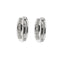 Boucles d'oreilles Boucles d’oreilles créoles ovales en or blanc 18 ct et diamants 58 Facettes 37738