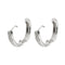 Boucles d'oreilles Boucles d’oreilles créoles ovales en or blanc 18 ct et diamants 58 Facettes 37738