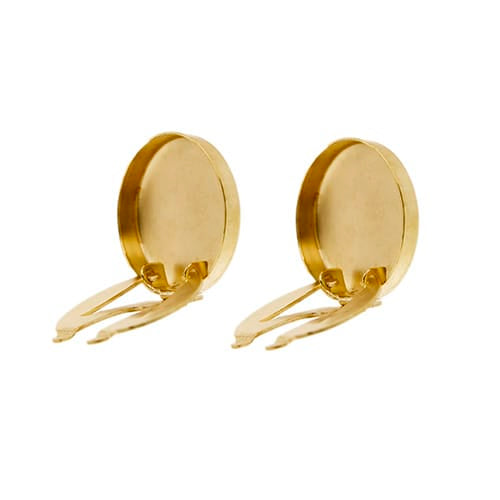 Boutons de manchette Stella - Couvre-boutons de manchette ronds en or jaune 18 ct 58 Facettes 37571