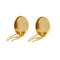 Boutons de manchette Stella - Couvre-boutons de manchette ronds en or jaune 18 ct 58 Facettes 37571