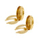 Boutons de manchette Stella - Couvre-boutons de manchette ronds en or jaune 18 ct 58 Facettes 37571